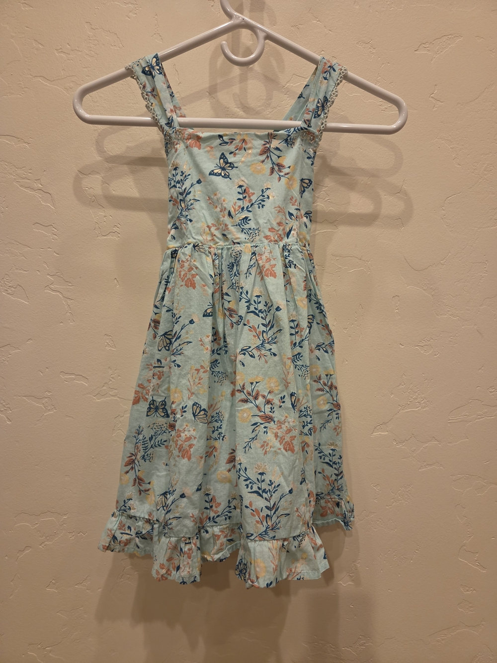 Catherine Malandrino Light Blue Floral & Butterfly Sundress